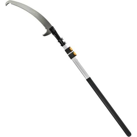 Scie à branches avec manche télescopique en aluminium, longueur max. 2,7 m, lame en acier de 47 cm avec protection plastique (1/5)