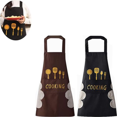 Tablier de cuisine unisexe, ajustable et anti-salissures, pour femme et homme, adapté à la cuisine, au barbecue, au service de bar et aux travaux de menuiserie (1/3)