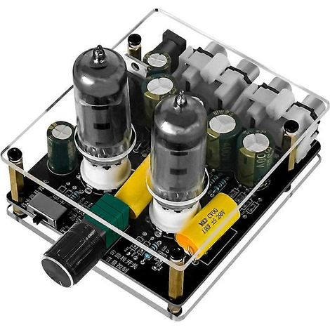Amplificateur audio à tubes 6J3 avec préamplificateur Hi-Fi, entrée CC, tampon bilinéaire et haut-parleur amélioré pour home cinéma DIY. (1/5)