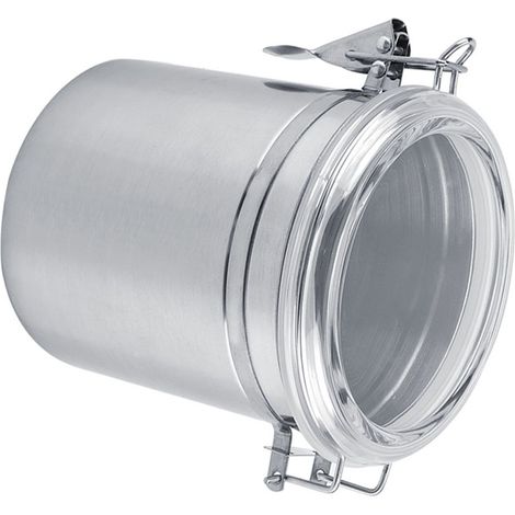 Bocal de rangement en acier inoxydable, pot hermétique sous vide pour sucre, thé ou grains de café, 1450 ml, récipient de conservation étanche. (1/5)