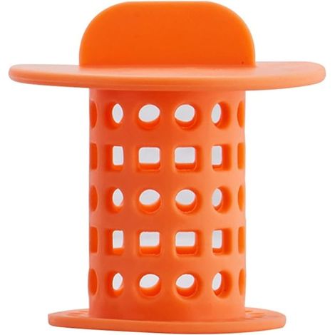 Tappo cilindrico a forma di fungo per lavabo, filtro universale per scarico a pavimento del bagno, anti-intasamento (Colore: Arancione) (1/3)