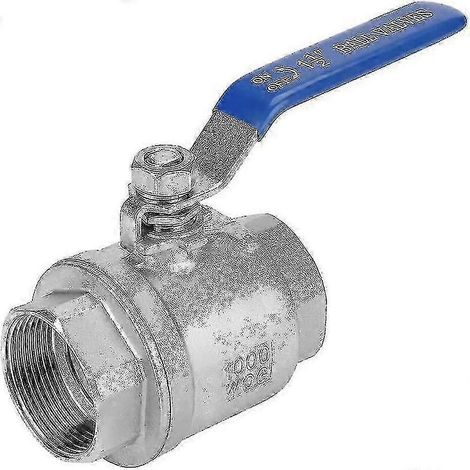 Vanne à bille en acier inoxydable à passage intégral 1-1/2 pouce 1000 WOG avec filetage femelle NPT (1/5)