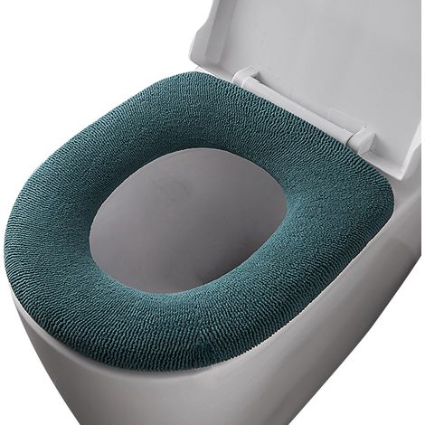 1 Coussin de siège de toilette avec poignée, matériau épais lavable, housse douce respirante, accessoire salle de bain toutes saisons (1/5)