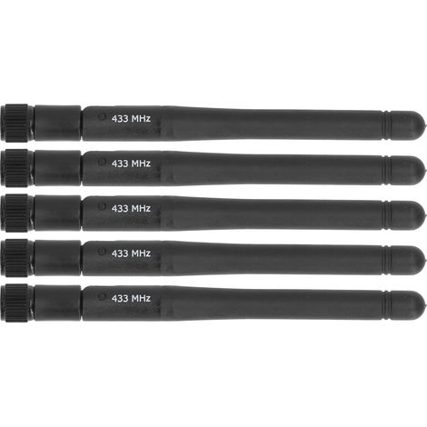 Lot de 5 antennes pliables gain élevé omnidirectionnelles 423-443Mhz SMA mâle pour système transmission sans fil 433M drone domotique (1/5)