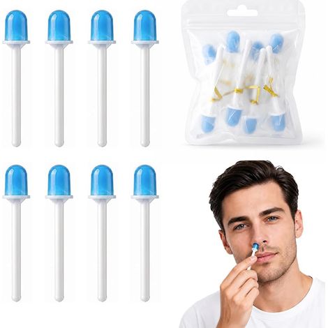 Kit Épilation Cire Nez 8 Bâtons, Épilation Rapide et Sûre pour Hommes et Femmes, Design Intégré Facile à Utiliser, Idéal pour Soins Personnels à Domicile ou en Voyage (1/5)