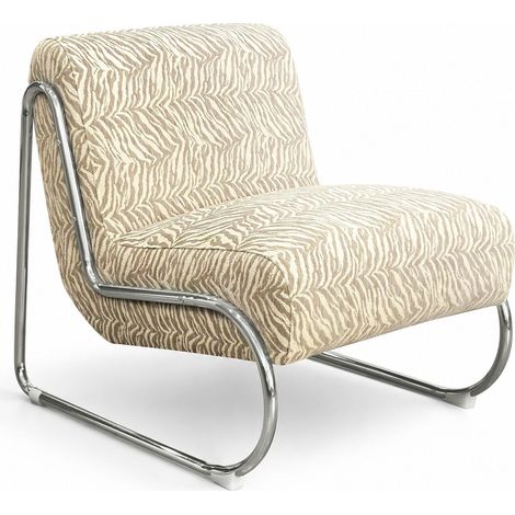 Fauteuil lounge en tissu chenille tigré, HELIO (1/4)