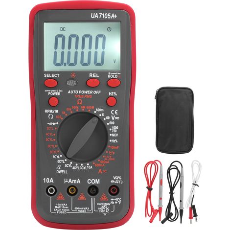 Multimètre numérique automobile UA7105A+ analyseur moteur voiture testeur capacité AC/DC outil entretien électrique (1/5)