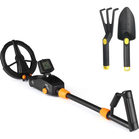 SJLERST Detecteur de Metaux Enfants,Métaux léger avec Affichage LCD et Son, Détecteur de Métaux Très Sensible avec Bobine de Recherche étanche, pour Enfants ou Débutants(Noir avec Accessoires) (1/5)