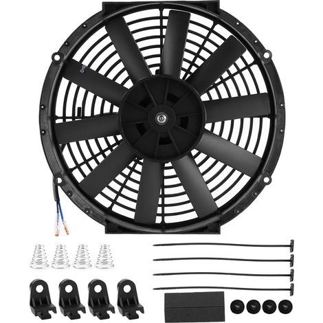 12in Pull/Push Car Radiator Fan Moteur Bay Refroidissement avec kit de montage Pièces modifiées automatiquement. (1/5)