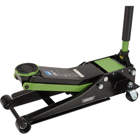 Draper 3-Tonne Green Trolley Jack Model 28485 – Heavy-Duty Hydraulic Car Jack (1/3)