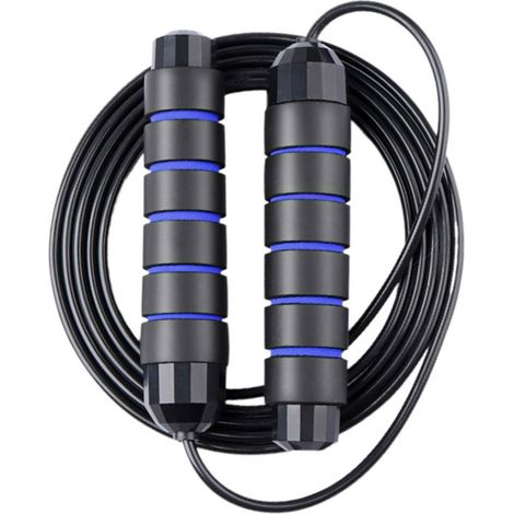 Corde à Sauter - Câble Acier PVC Réglable - Poignées en Mousse Ergonomiques - Pour Adulte et Enfant - 1 Pièce (1/5)