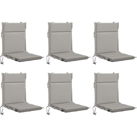 6-Piece High Back Chair Cushions GEMERT 6 pcs 100% Polyester vidaXL (1/5)