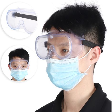 Lunettes de moto anti-poussière, pare-vent, antibuée, anti-éclaboussures, verres de sécurité unisexes pour homme et femme. (1/5)
