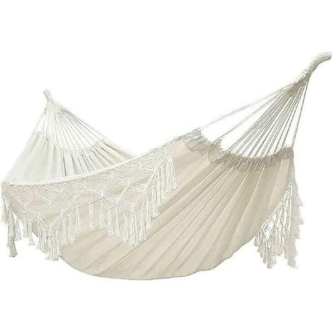 Filiyano-Hamac bohème à franges, charge maximale 150 kg, hamac double pour extérieur, jardin et terrasse (1/5)