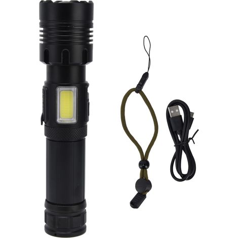 Lampe Torche Super Puissante Étanche avec Zoom et Affichage de Batterie pour Camping (1/5)