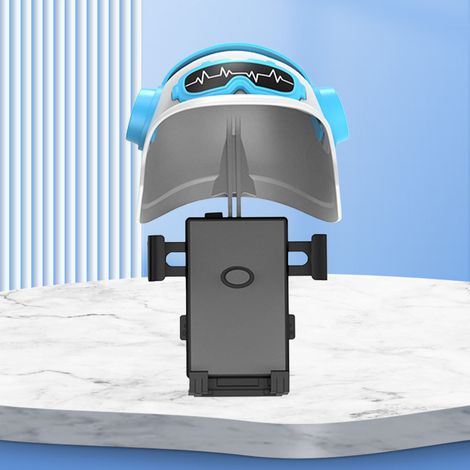 Support de téléphone portable étanche et résistant au soleil pour casque, compatible avec les guidons de motos, véhicules électriques et vélos (blanc). (1/5)