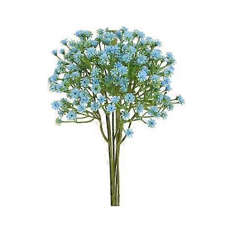 Lot de 6 fleurs artificielles de gypsophile réalistes, réutilisables, finitions soignées, couleurs inaltérables, fausses plantes pour la décoration intérieurebleu (1/5)