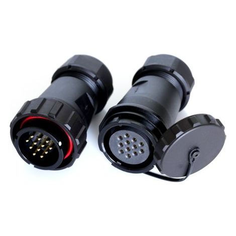 Connecteur circulaire RS PRO, Standard 12 contacts, Montage sur câble, raccordement A souder ( Prix pour 1 paire )