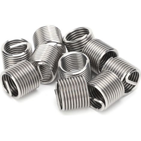 Jeu de 10 inserts filetés/outils de réparation pour écrous à filetages internes et externes différents, fixations en acier inoxydable M16x2x1,5D