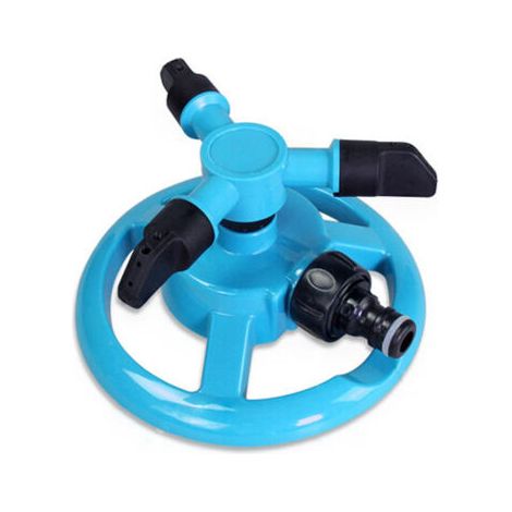Automatischer 360-Grad-Gartensprenger, rotierender Rasensprenger, rotierende Düse, Wassersprühsystem, Gartensprengersystem, einfach zu installieren und langlebig (Farbe: (blau)) (1/4)