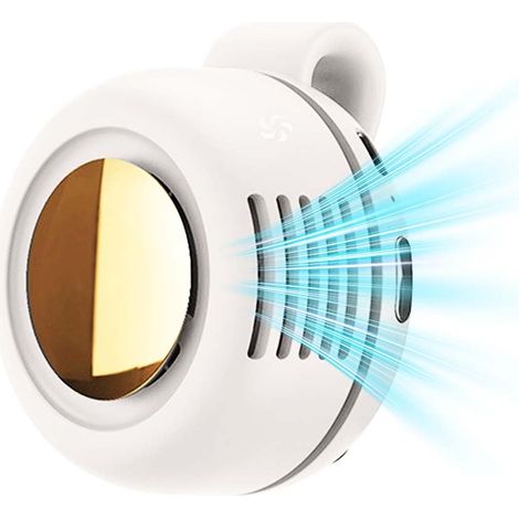Mini Ventilateur Portable, Ventilation Pivotante à 360° Ventilateur de poche avec 3 vitesses de ventilation Réglables pour Plein Air Eté Voyage Bureau (Blanc)