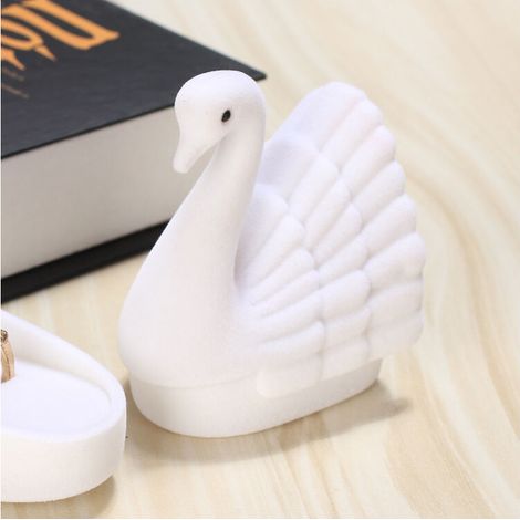 Boîte Femmes Bijoux Boucles D'Oreilles Boucles D'Oreilles De Noël Cadeaux De Noël Anneau Titulaire Anneau Boîte Pour La Cérémonie De Mariage Petit Cadeau Boîtes Pour Bijoux Anneau(Blanc) (1/5)