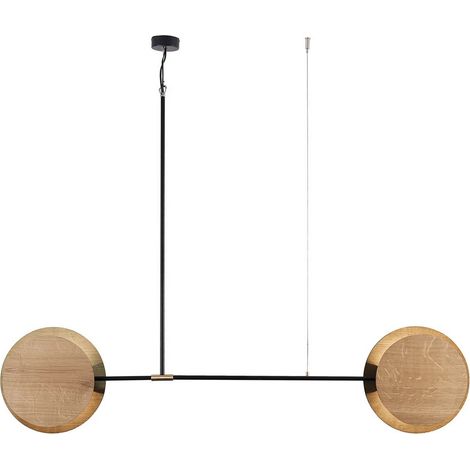 [NEUWERTIG] Nowodvorski Lighting Hängeleuchte Minimal Aus Eichenholz Zweiflammig Deckenlampe B-Ware