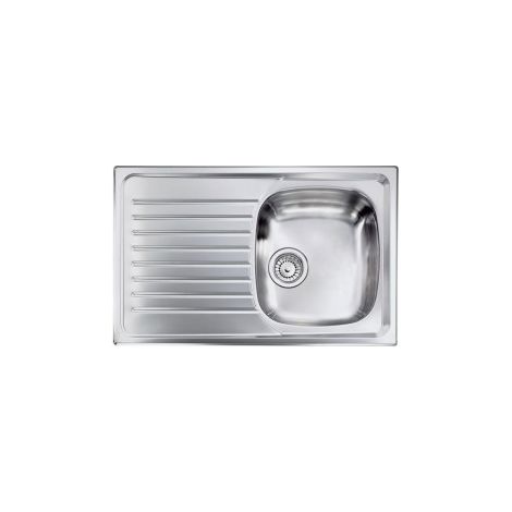 Lavello SIROS 79X50 1 vasca destra + gocciolatoio ACCIAIO INOX finitura Satinato (1/5)