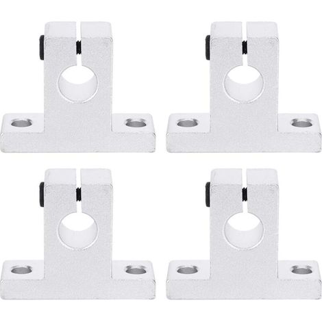 4pcs SK10 Linear Motion Rail Clamp Guide Support for 10mm Diameter Shaft, Aluminum Alloy Shaft Holder, Fastener, Rail Accessories, Industrial Tool