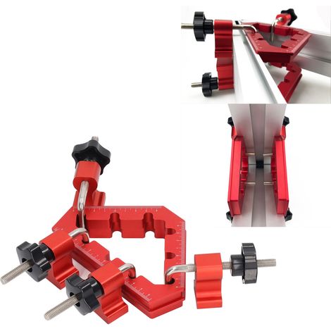 Set aus 2 dreieckigen Befestigungsclips aus Aluminiumlegierung, entsprechend britischen Normen, für die Holzbearbeitung. (1/5)