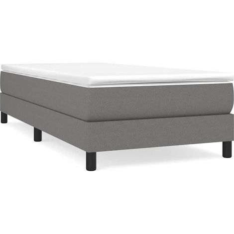 Maison Exclusive - Boxspringbettgestell Dunkelgrau 100x200 cm Sto (1/5)