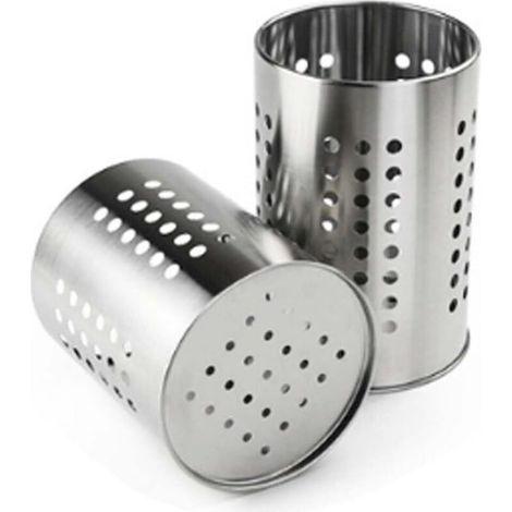 Portautensili da cucina, portautensili da cucina a 2 pezzi, portaposate, scolapiatti verticale, contenitore per cucchiai, forchette, bacchette, coltelli e forchette