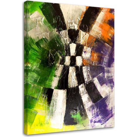 Quadro su tela, Astrazione Multicolore - 80x120 (1/5)