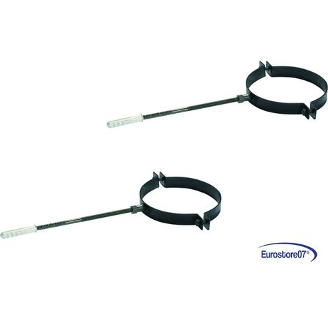 Collare per tubo stufe a pellet verniciato nero opaco per tubo ø mm  80   pz 2 (1/4)