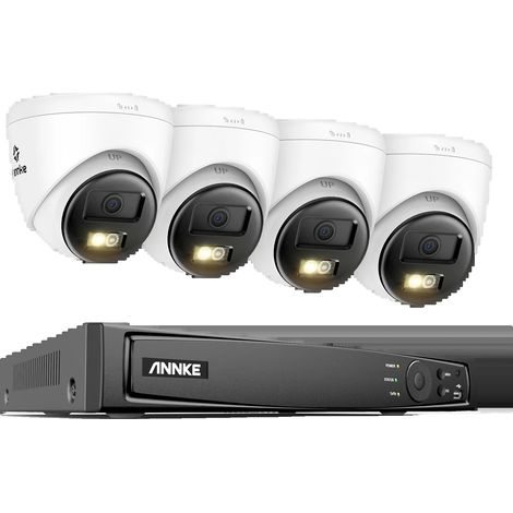 Sistema de seguridad de video de 8 canales, audio bidireccional, conjunto de 4 cámaras de 8 canales, ninguno (1/2)