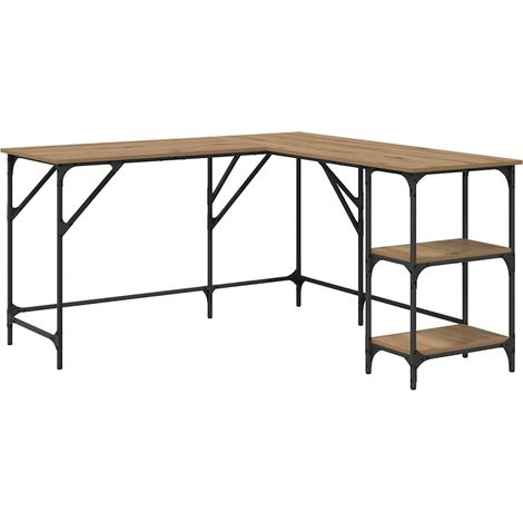 Maison Exclusive - Schreibtisch Artisan-Eiche 139 x 139 x 75 cm H