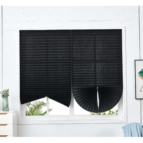 stores plissés thermiques sans perçage rideaux semi occultants brise vue et protection solaire 60 cm 150 cm (1/5)