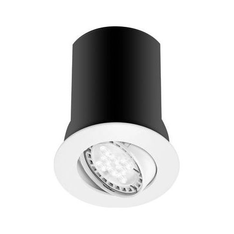 Spot encastré rond orientable -Indigo-Blanc mat-2700°k-5w (1/3)