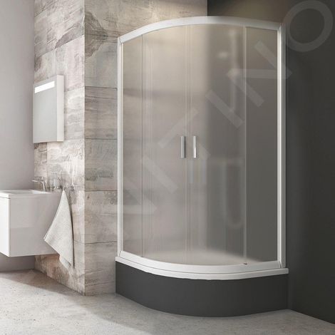 Ravak Blix - Cabine de douche carrée en quatre parties BLCP4-90 Sabina, 880-900 mm, blanc/verre Grape 3B270140ZG (1/5)