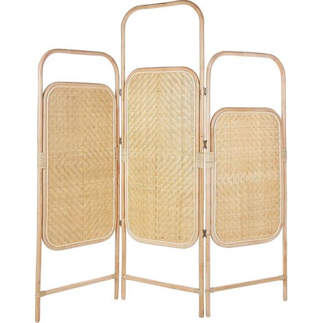 3 Panel Room Divider CARPI Natural 166 cm 180 cm