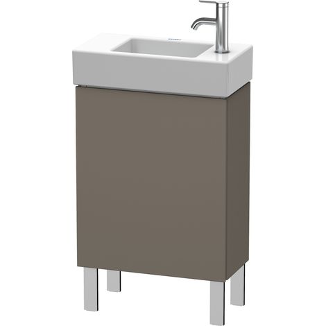 Duravit Meuble sous-lavabo L-Cube vertical 48,0 x 24,0 cm, 1 porte, 1 tablette en verre, pour Vero Air 072450, Coloris: Flanelle Vernis gris satiné mat soyeux - LC6751R9090 (1/4)