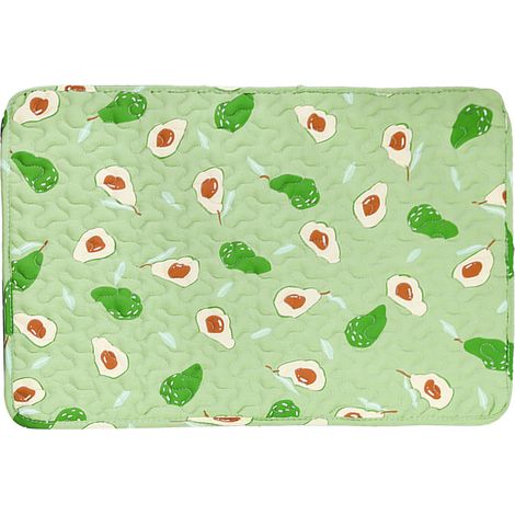 Coussin pour animaux de compagnie quatre saisons universel résistant aux rayures doux confortable tapis en pur coton lit pour chien pour la maison avocats verts 40x30cm/15.75x11.81in (recommandé dans (1/5)