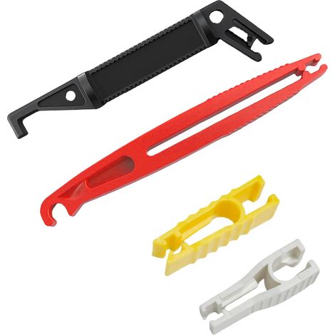 Lot de 4 extracteurs de fusibles en plastique - 4 tailles - Kit de clips de sécurité de voiture - Extracteur de fusible universel - Pour voiture, moto, camion (1/5)