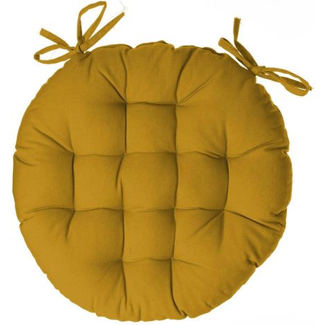 Coprisedia rotondo giallo D38cm - Atmosphera créateur d'intérieur