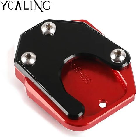 (rouge et noir) Compatible avec Honda NC700D NC700 D INTEGRA 2012 2013 2014 2015 Moto - Béquille latérale CNC - Extension de béquille - Plaque de support maxpower (1/4)