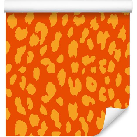 Papier peint imitation peau d'animal orange pêche 50x1000 cm (1/4)