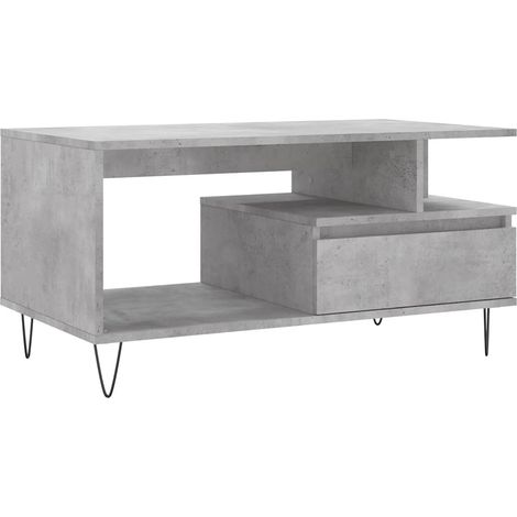 Maison Exclusive - Tavolino Salotto Grigio Cemento 90x49x45 cm Legno Multistrato