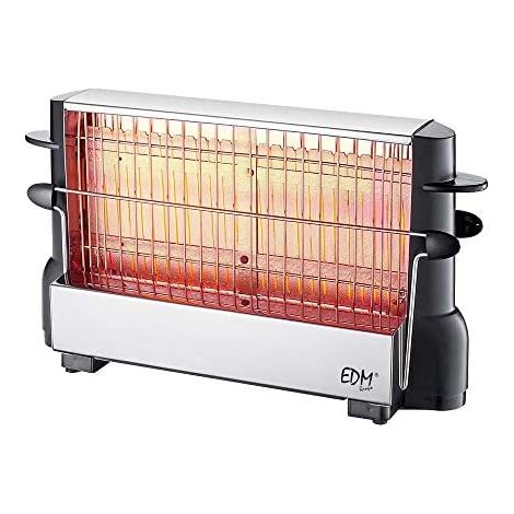 Toaster edm Tostadora Verticale schwarz 700 W Edelstahl