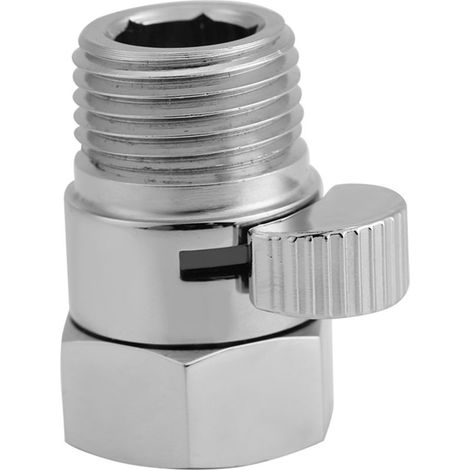 Valve d'économie d'eau d'arrêt de contrle d'écoulement G1/2, pour pomme de douche, pulvérisateur de Bidet à main, nouveau (1/5)