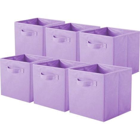 Foldable fabric storage cube for cube-shaped use (6 pieces) (1/5)